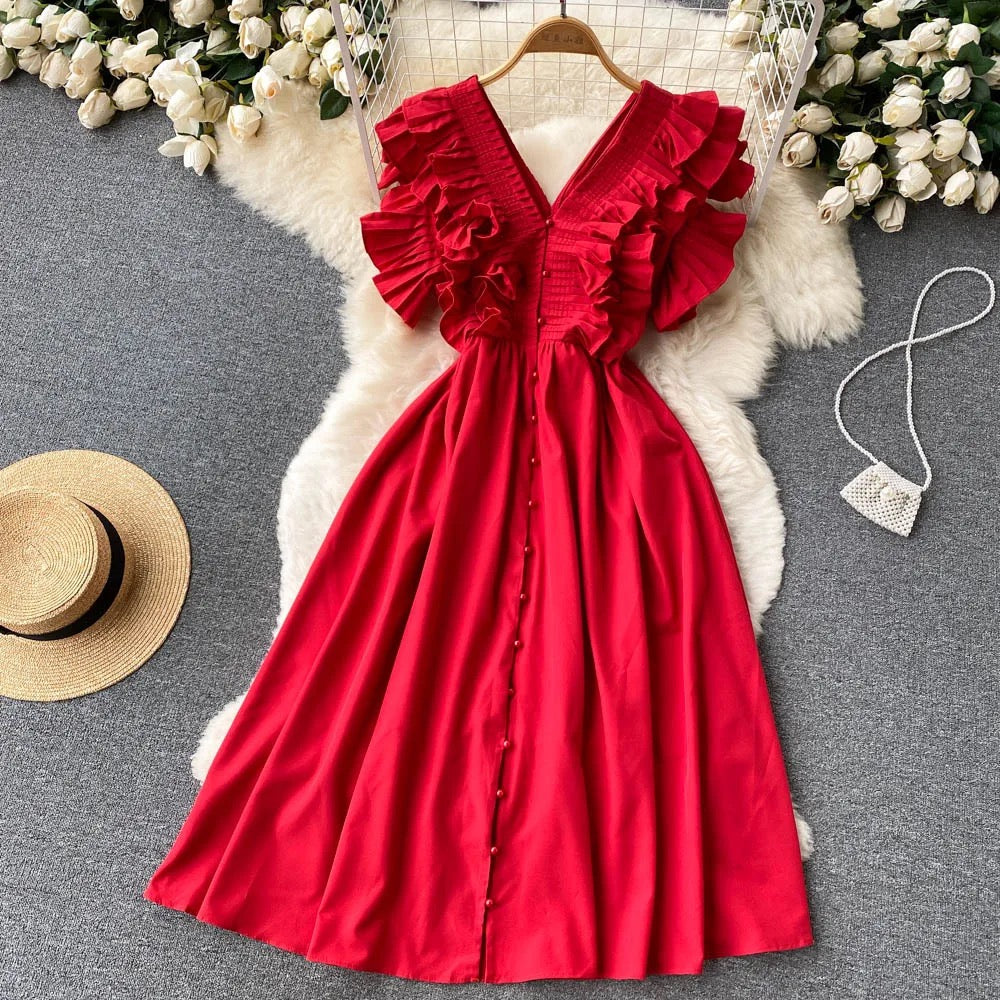 Christmas Ruffly Dress