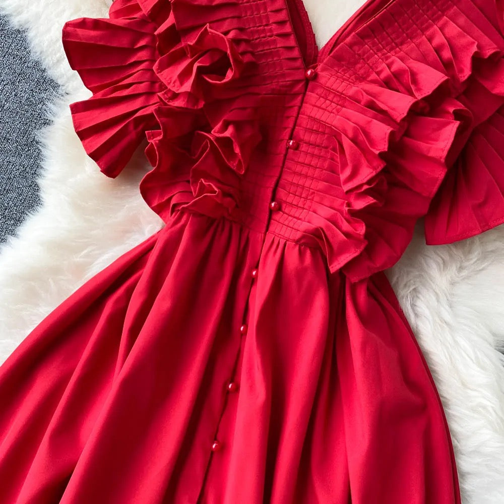 Christmas Ruffly Dress